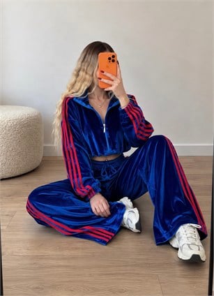 Luxe Sport Dört Şerit Kadife Takım