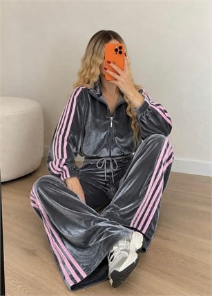 Luxe Sport Dört Şerit Kadife Takım