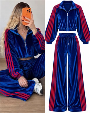 Luxe Sport Dört Şerit Kadife Takım