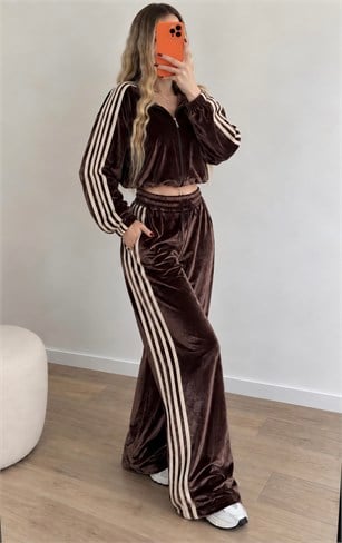 Luxe Sport Dört Şerit Kadife Takım