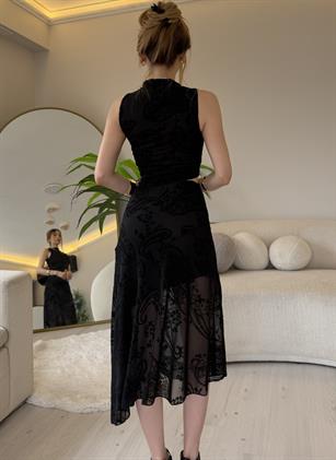 Paisley Touch Sheer Takım Siyah