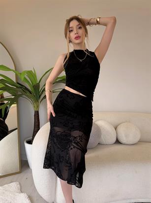 Paisley Touch Sheer Takım Siyah