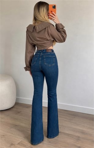 Premium Shape Likralı İspanyol Paça Jean