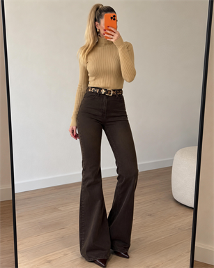 Premium Shape Likralı İspanyol Paça Jean