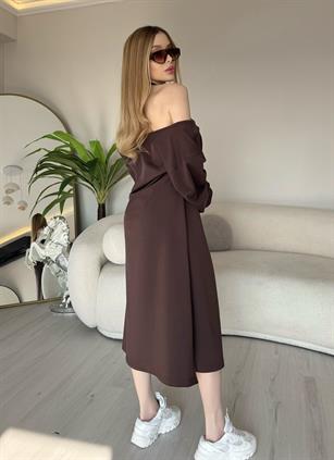 Serena Off-Shoulder Relax Midi Elbise