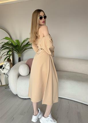 Serena Off-Shoulder Relax Midi Elbise