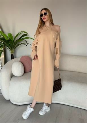 Serena Off-Shoulder Relax Midi Elbise