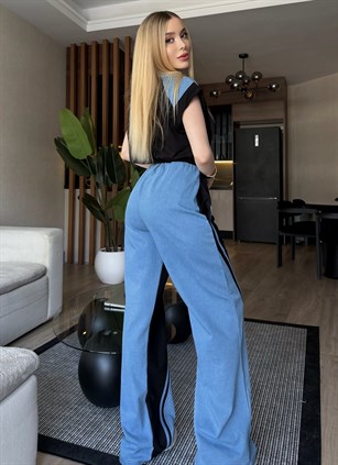 Skyline Denim Şeritli Takım