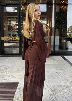 Valencia Kruvaze Pileli Palazzo Takım