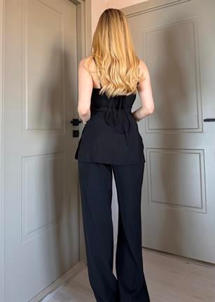 Valencia Soft Touch Bağlama Detaylı Takım Siyah