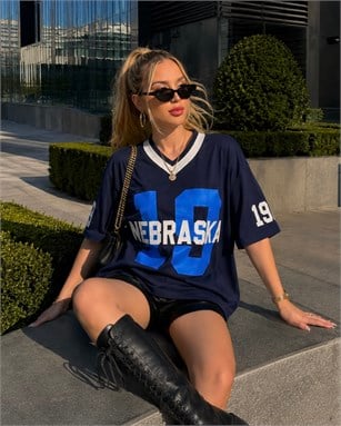 Varsity Nebraska Oversize Tshirt