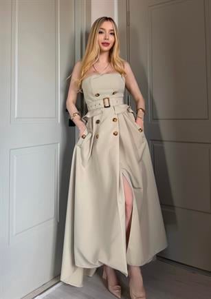Velmora Trench Form  Premium Elbise