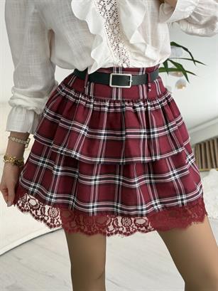 Vintage Charm Layered Dantelli Etek