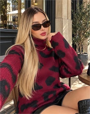 Wild Muse Leopar Desenli Kazak