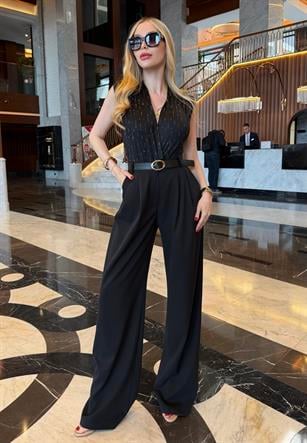 Yüksek Bel Luxe Form Kemerli Pantolon