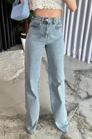 Yüksek Bel Palazzo Nexa Wide Leg Jean