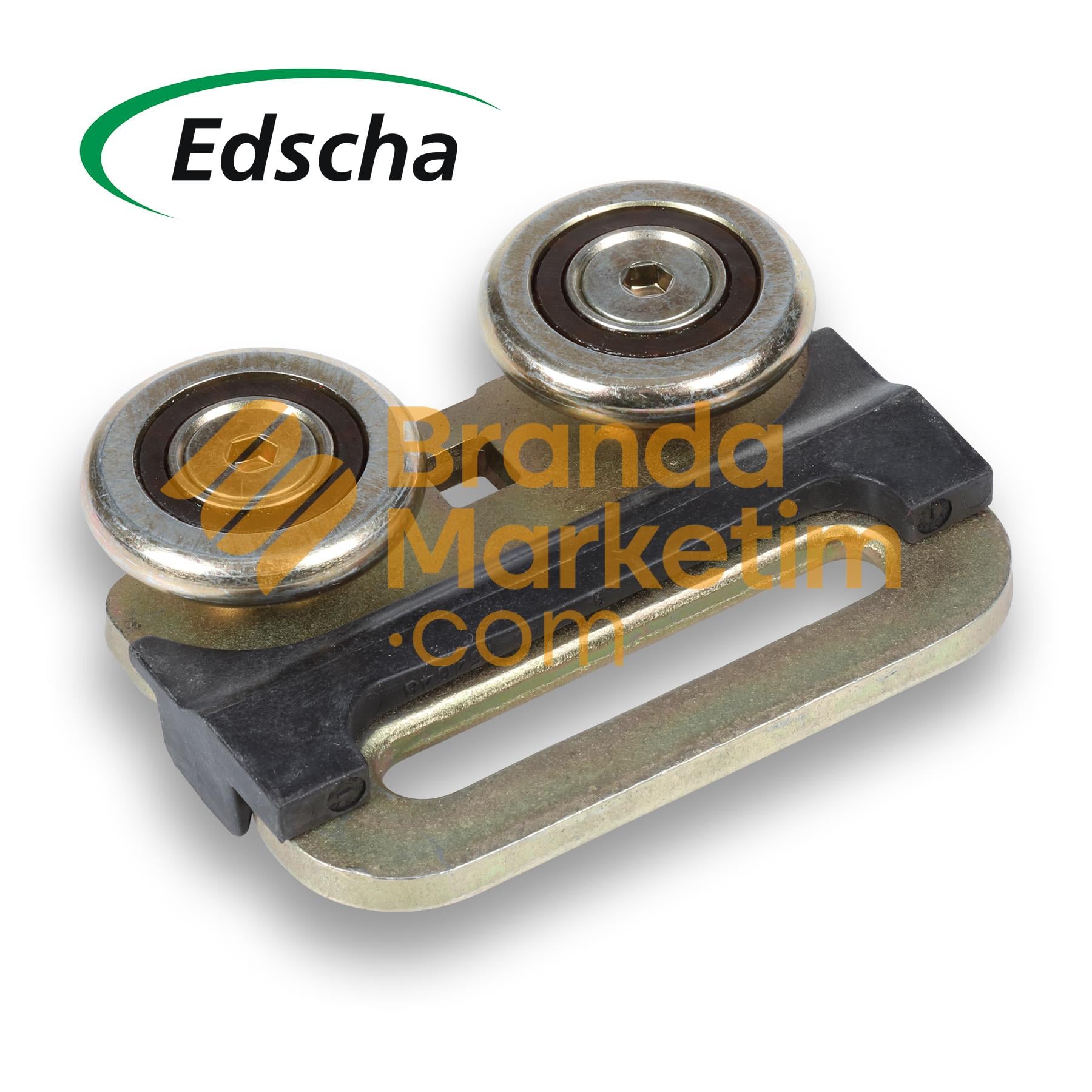 Branda Perde Makarası Çift Tekerlekli-Metal