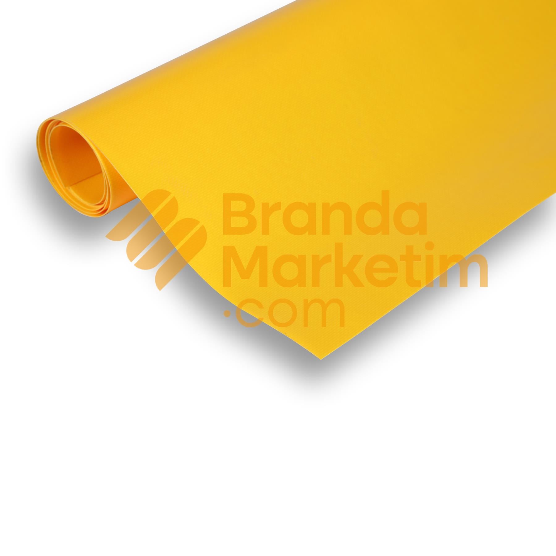Polyester Branda Kumaşı-440 Gr/Mt2-Sarı (140 Cm En)