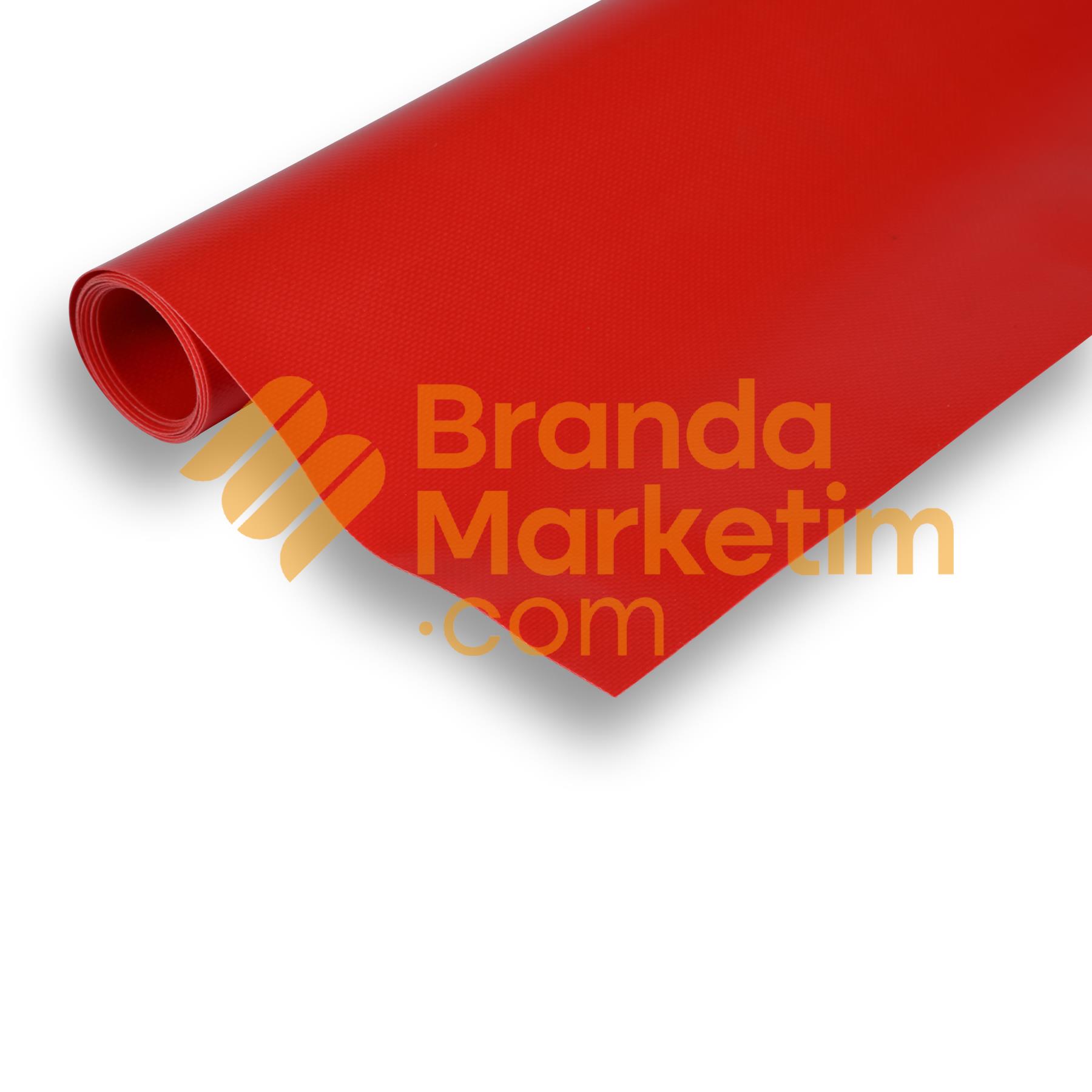 Polyester Branda Kumaşı-650 Gr/Mt2-Kırmızı  (300 Cm En)