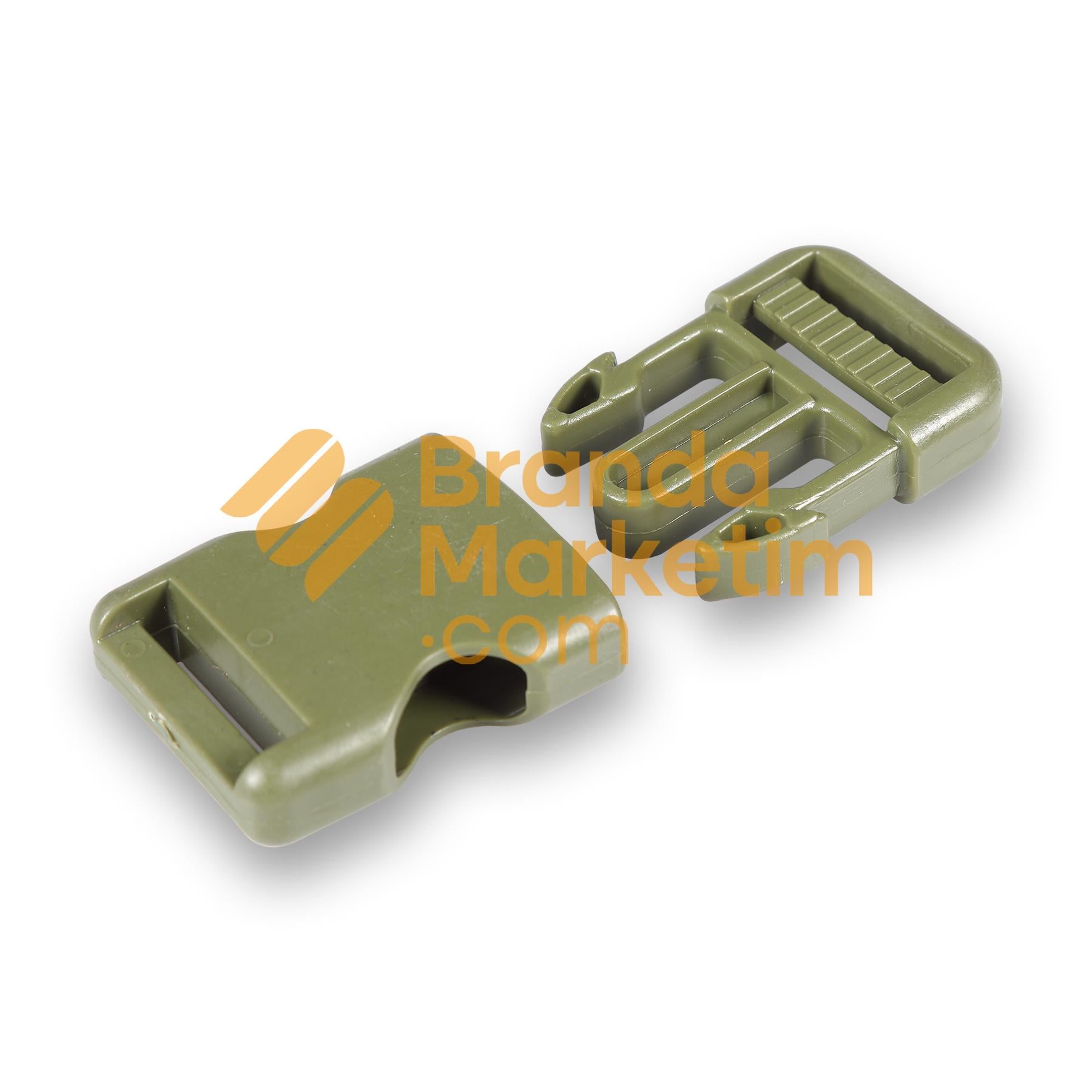 Plastic Passing Buckle khaki-10 pieces