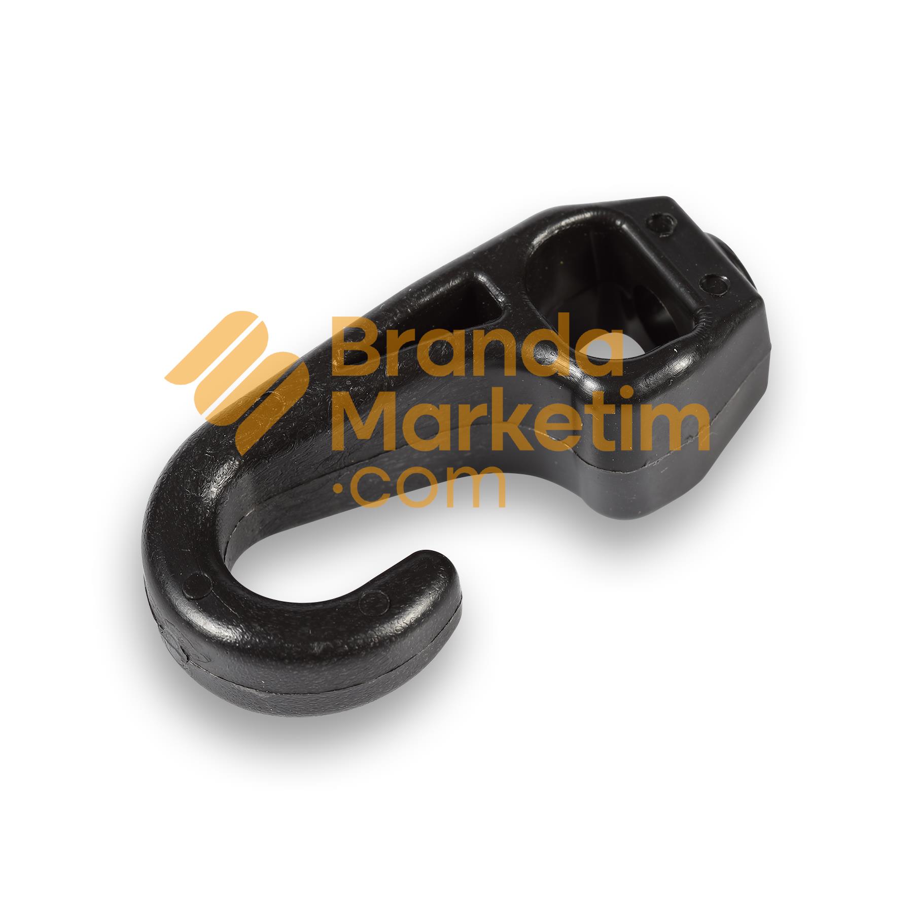 Plastic Rubber Hook Black-10 pieces