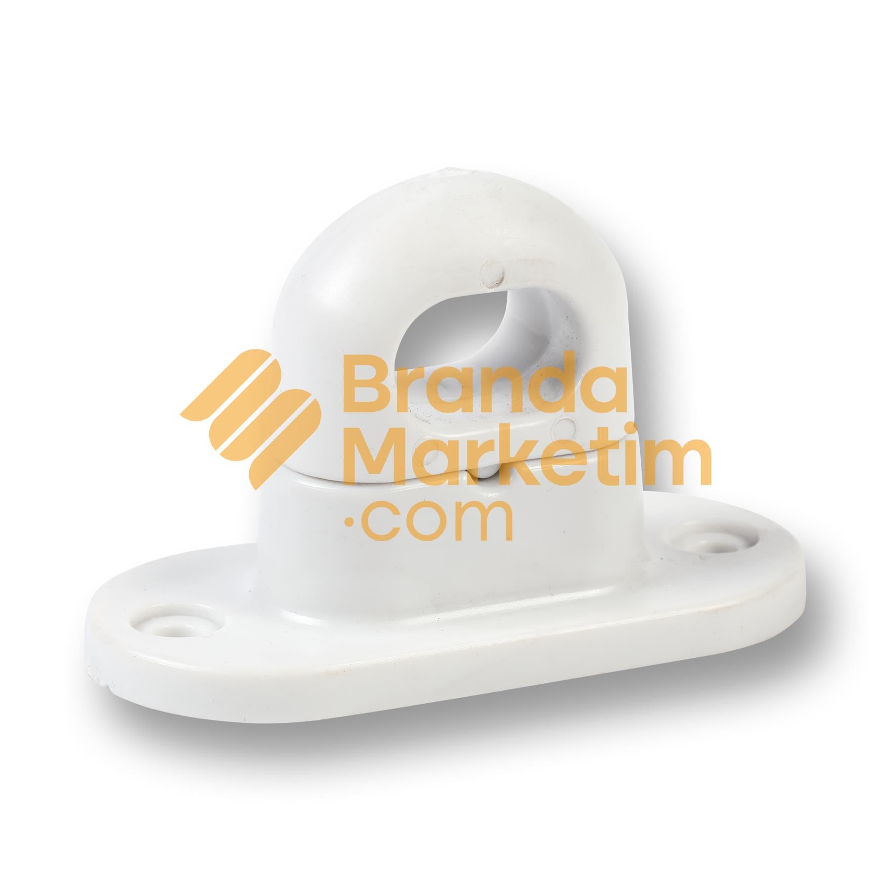 Plastic Turnable Staple-Hook White-10 pieces