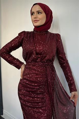 Ada Pullu Abiye Bordo