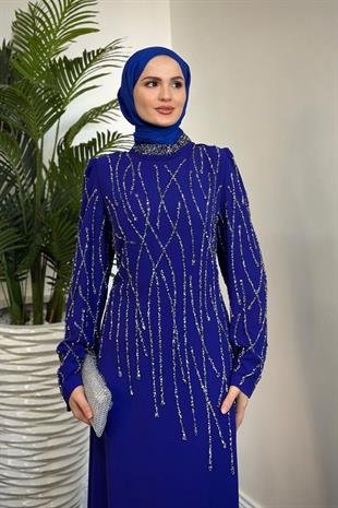 Alba Sarmaşık Taşlı Abiye Sax