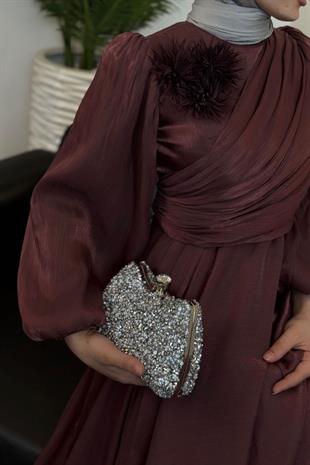 Anastasia Omzu Güllü Abiye GülKurusu(GÜLSÜZDÜR) 