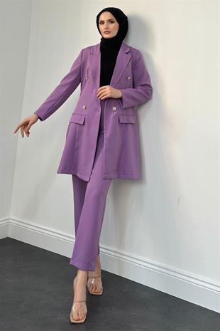 Anden Blazer Ceket Takım Lila