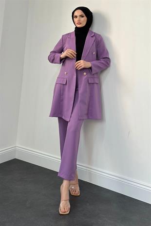 Anden Blazer Ceket Takım Lila