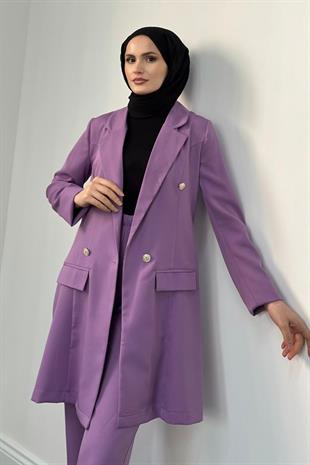 Anden Blazer Ceket Takım Lila