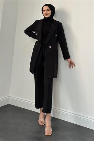 Anden Blazer Ceket Takım Siyah