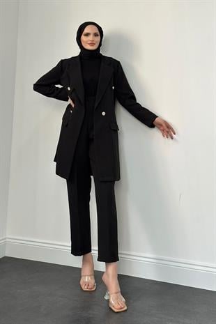 Anden Blazer Ceket Takım Siyah