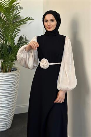 Andreina Gül Tokalı Elbise Bej