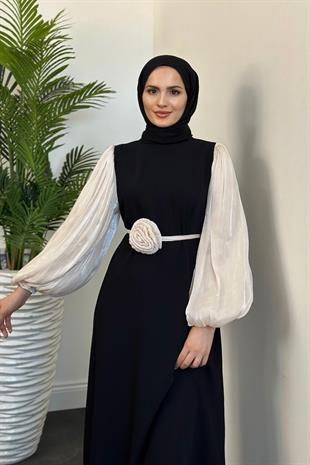 Andreina Gül Tokalı Elbise Bej