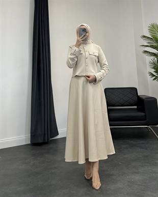 Angie Scuba Takım Bej