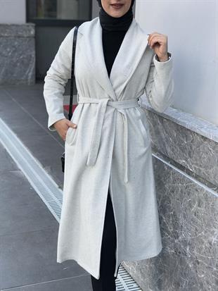 Anja Şal Yaka Kaban Bej