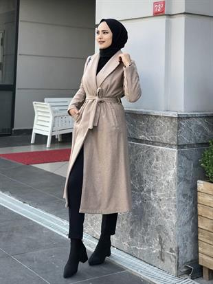 Anja Şal Yaka Kaban Vizon