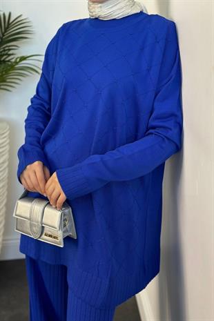 Annabella Baklava Desen Triko Takım Sax