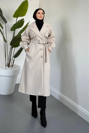 Areson Cepkenli  Astarlı Kaban Krem