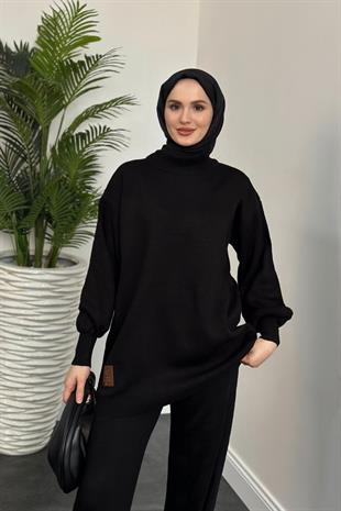 Armalı Triko Takım Siyah