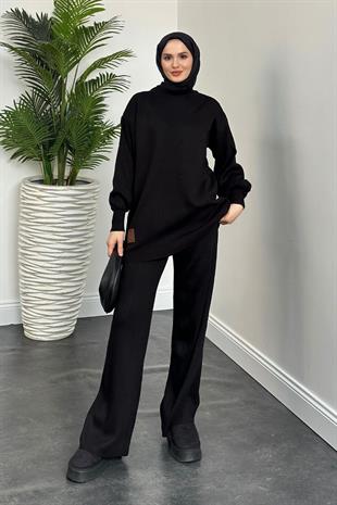 Armalı Triko Takım Siyah