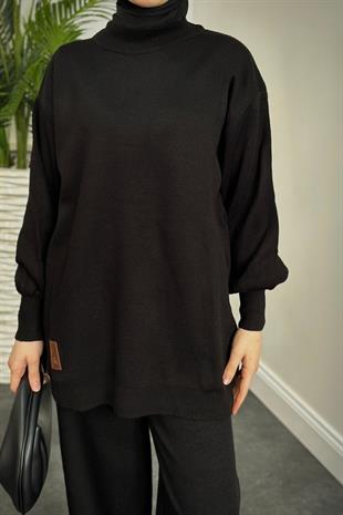 Armalı Triko Takım Siyah