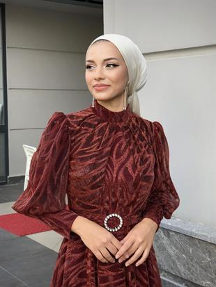 Asena Karpuz Kol Abiye Kiremit 