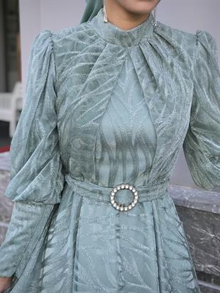 Asena Karpuz Kol Abiye Mint