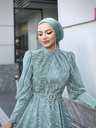 Asena Karpuz Kol Abiye Mint