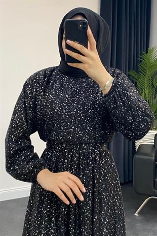 Asila Simli Abiye Siyah