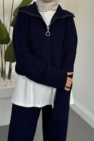 Aura Üçlü Triko Takım Lacivert