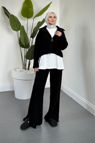 Aura Üçlü Triko Takım Siyah